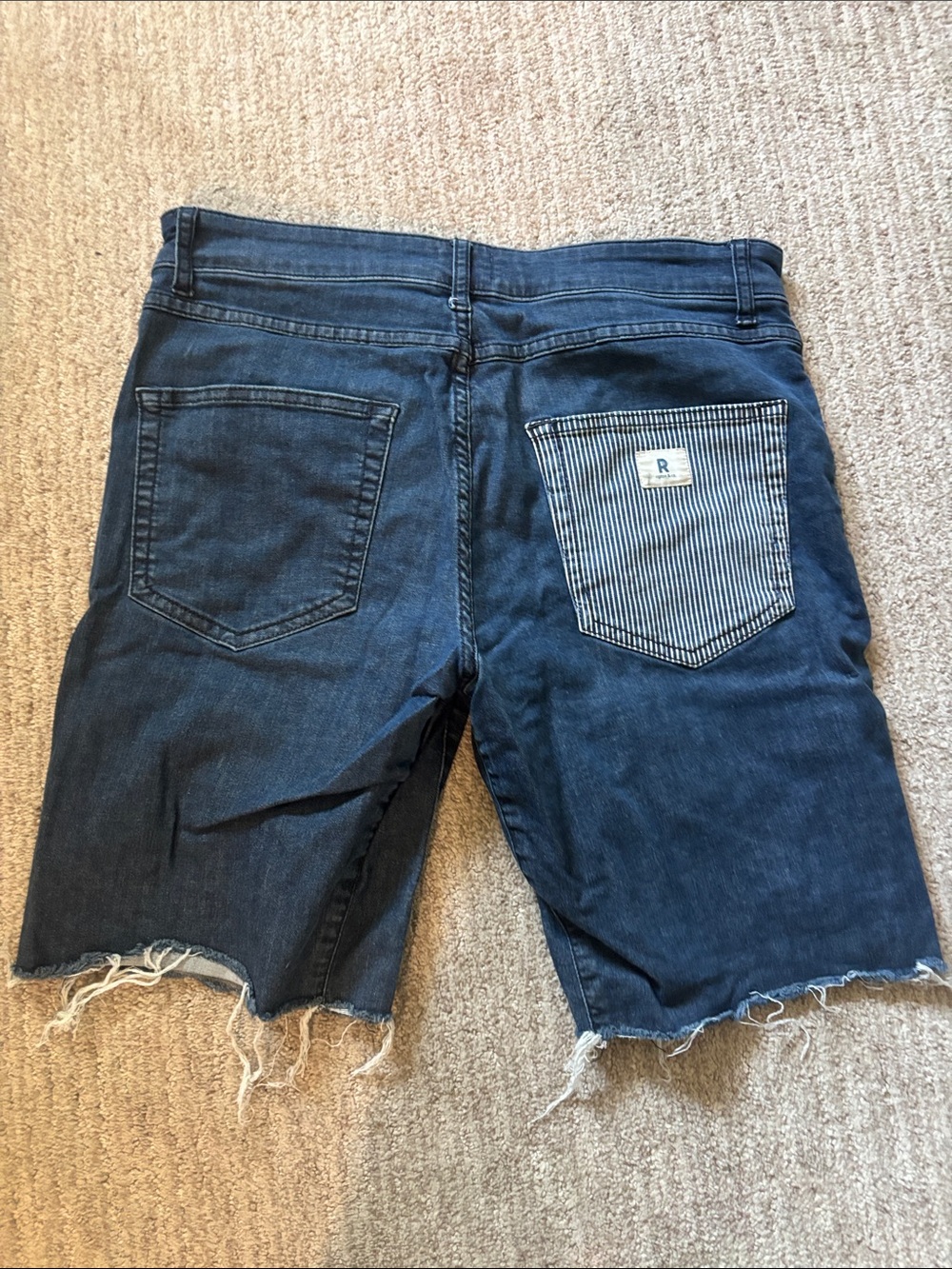 Ripton cutoff jorts rail stripe pocket